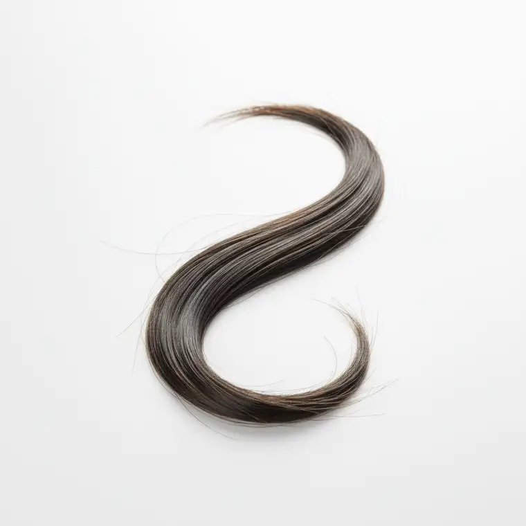 Kobieta z wysokoporowatymi włosami po keratynowym prostowaniu, efekt gładkich i lśniących pasm bez przeproteinowania włosów