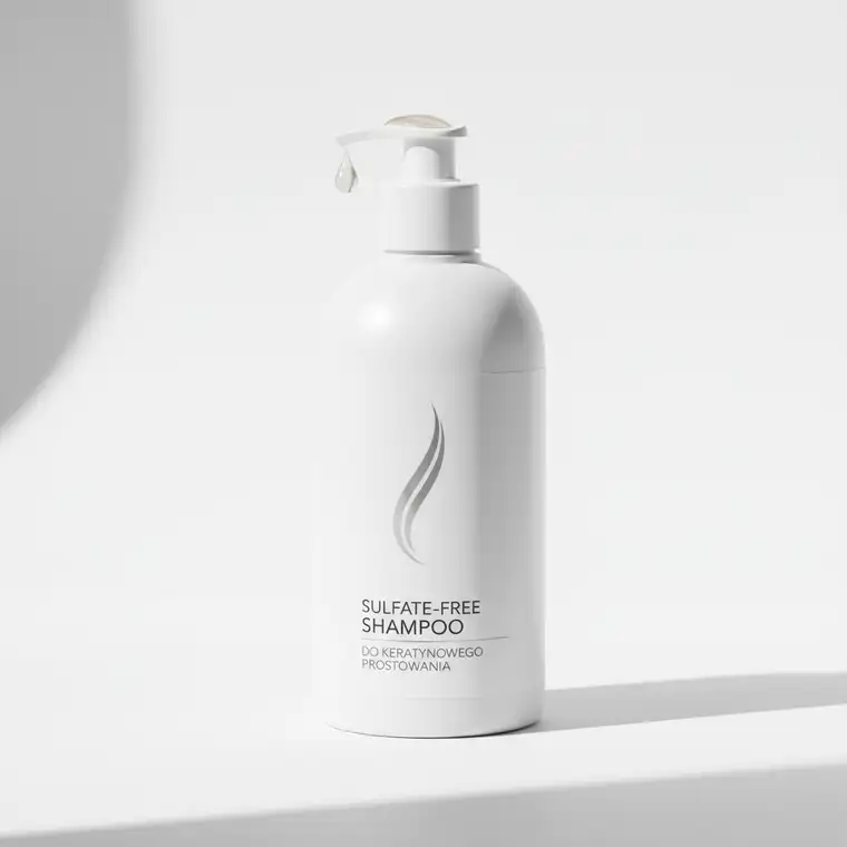 Kobieta myjąca włosy po keratynowym prostowaniu szamponem bez siarczanów, aby przedłużyć efekt gładkich prostych włosów po 72 godzinach
