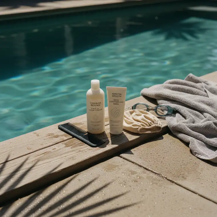 Jak chronić efekt keratynowego prostowania włosów przed basenem
